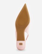 vices Sandale tip pantof cu toc Roz cu toc pisica Tip slingback Decorate cu aplicație metalică Lilarunea