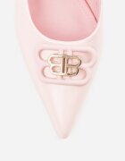 vices Sandale tip pantof cu toc Roz cu toc pisica Tip slingback Decorate cu aplicație metalică Lilarunea