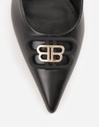 vices Sandale tip pantof Negre cu toc pisicuta Tip slingback Decorate cu aplicație metalică Lilarunea