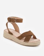 vices Sandale Verde închis din Împletitură în Stil Boho cu Curele în Formă de X Nahmala
