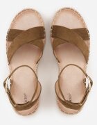 vices Sandale Verde închis din Împletitură în Stil Boho cu Curele în Formă de X Nahmala