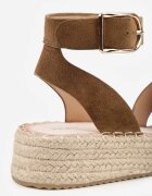 vices Sandale Verde închis din Împletitură în Stil Boho cu Curele în Formă de X Nahmala