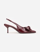 vices Sandale Visinii cu toc subțire Slingback decorate cu fundă Nilendria