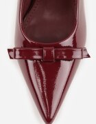 vices Sandale Visinii Lăcuite cu toc stiletto Tip Slingback cu fundă Dorozia