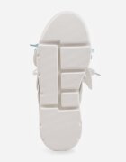 vices Sneakers Alb-Albastre cu talpă plată cu aplicație geometrică Nelenith