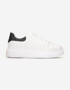 vices Sneakers Alb-Negru pe Platformă Joasă în Stil Clasic Lucid Dream