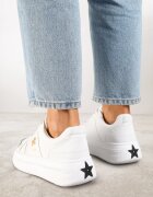 vices Sneakers Albi-Aurii pe Platformă cu Steluță Fenarra