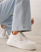 vices Sneakers Albi Basic cu Platformă cu Decorațiune Triunghiulară Mellinata
