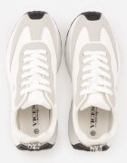 vices Sneakers Albi cu platformă decorate cu aplicație și imprimeu leopard Selothiel