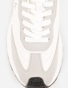 vices Sneakers Albi cu platformă decorate cu aplicație și imprimeu leopard Selothiel
