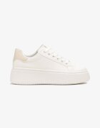 vices Sneakers Basic Alb-Bej cu platformă Tiaeliana