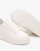 vices Sneakers Basic Alb-Bej cu platformă Tiaeliana