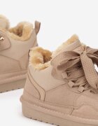 vices Sneakers Bej închis De iarnă Stilizați ca ghete de zăpadă cu blană Tennira