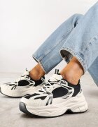 vices Sneakers Bej-Negru pe platformă Decorați cu ștanțare Natiselle