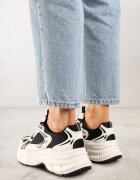 vices Sneakers Bej-Negru pe platformă Decorați cu ștanțare Natiselle