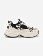 vices Sneakers Bej-Negru pe platformă Decorați cu ștanțare Natiselle