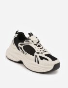 vices Sneakers Bej-Negru pe platformă Decorați cu ștanțare Natiselle