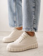 vices Sneakers Bej pe platformă stil Chunky cu perforații Hypsyllis