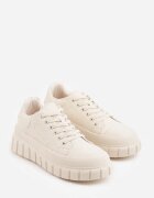 vices Sneakers Bej pe platformă stil Chunky cu perforații Hypsyllis
