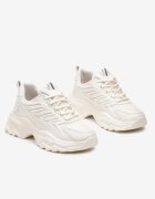 vices Sneakers bej pe talpă imprimată cu inserții din plasă Amrogia