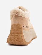vices Sneakers Ghete de zăpadă Maro deschis cu Platformă cu Inscripție și Blană Lanite