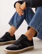 vices Sneakers în stil Basic cu inserții din imitație de nubuc Akila Negri