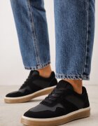 vices Sneakers în stil Basic cu inserții din imitație de nubuc Akila Negri