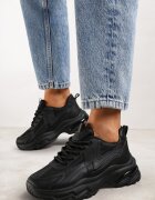 vices Sneakers Negri Clasici Cu șireturi Pe platformă joasă Lenivia
