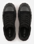 vices Sneakers Negri pe Platformă cu Ornament și Inscripție Leawen