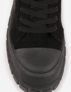 vices Sneakers Negri pe Platformă cu Ornament și Inscripție Leawen