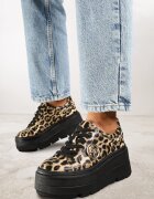 vices Sneakers panterați cu platformă decorați cu aplicație metalică Tatellia