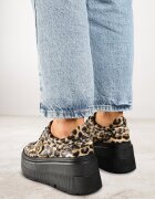 vices Sneakers panterați cu platformă decorați cu aplicație metalică Tatellia