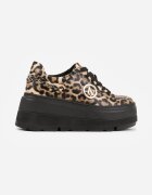 vices Sneakers panterați cu platformă decorați cu aplicație metalică Tatellia