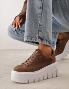 vices Sneakers pe platformă chunky Tassi Bej închis
