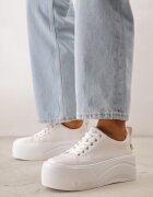 vices Sneakers pe platformă cu aplicație metalizată și inscripție Beli Albi