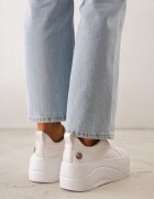 vices Sneakers pe platformă cu aplicație metalizată și inscripție Beli Albi