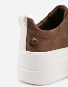 vices Sneakers pe platformă cu aplicație metalizată și inscripție Beli Bej închis