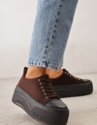 vices Sneakers pe platformă cu aplicație metalizată și inscripție Beli Maro închis