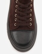 vices Sneakers pe platformă cu aplicație metalizată și inscripție Beli Maro închis