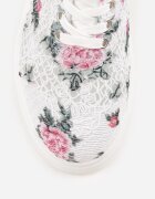 vices Sneakers Perforați Albi cu Platformă cu Flori Halvisa