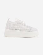 vices Sneakersi albi ajurați pe platformă Halvisa