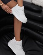 vices Sneakerși Albi cu Platformă Decorați cu Aplicații Metalice Nelanil