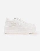 vices Sneakerși Albi cu Platformă Decorați cu Aplicații Metalice Nelanil