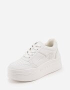 vices Sneakerși Albi cu Platformă Decorați cu Aplicații Metalice Nelanil
