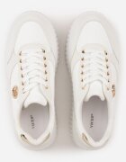 vices Sneakersy Chunky Albe cu Aplicație pe Platformă cu Striatii Ilunatesa