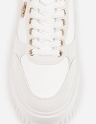 vices Sneakersy Chunky Albe cu Aplicație pe Platformă cu Striatii Ilunatesa