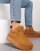 vices Sneakersy Maro Stilizați ca Ghete de zăpadă cu Platformă Ornați cu blană Naleris