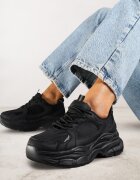 vices Sneakersy Negre cu Platformă Decorate cu Ștanțare Natiselle