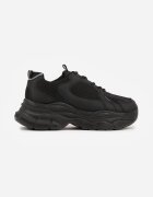 vices Sneakersy Negre cu Platformă Decorate cu Ștanțare Natiselle