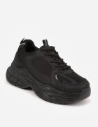 vices Sneakersy Negre cu Platformă Decorate cu Ștanțare Natiselle